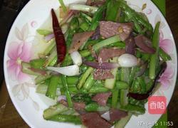 卢笋炒火腿肉片的做法图解8