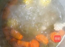 玉米胡萝卜排骨猪肝汤的做法图解5