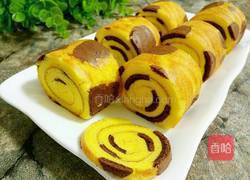 奶牛纹蛋糕卷的做法图解29