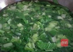 小白菜疙瘩汤的做法图解3
