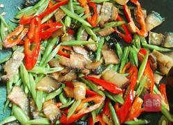 四季豆炒腊肉的做法图解4