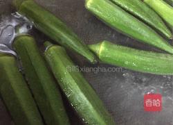 红椒炒秋葵的做法图解3