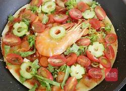 简易版鲜虾披萨的做法图解6