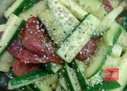 广式腊肠炒青瓜的做法图解5