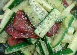 广式腊肠炒青瓜