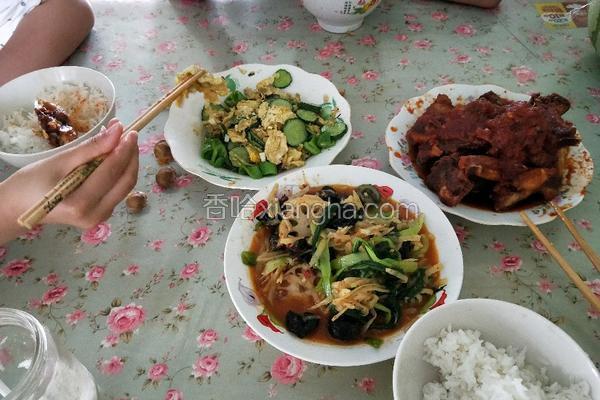 黄瓜炒鸡蛋