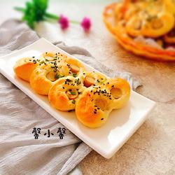葱香芝麻火腿面包的做法[图]