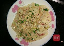 莲藕炒鱿鱼丝鸡蛋的做法图解5