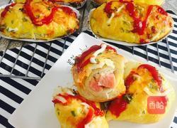 香葱芝士香面包(手揉面)的做法图解6