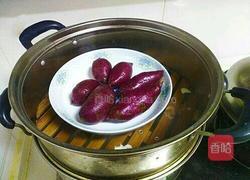 自制鸡蛋紫薯糕的做法图解1