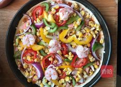 鲜虾培根披萨的做法图解9