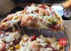 鲜虾培根披萨的做法图解11