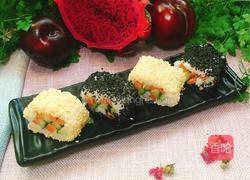 黑白芝麻寿司的做法图解10