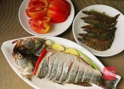 酸辣鲈鱼斑节虾汤的做法图解5