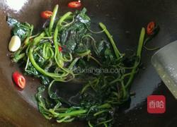 美人椒炒红苋菜的做法图解3