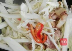 白菜地瓜粉丝炒肉片的做法图解6