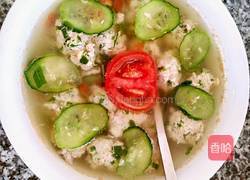 青菜猪肉丸子汤的做法图解6