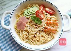 鲜虾凉拌面的做法图解11