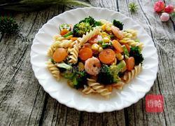 香菇酱时蔬拌意大利螺旋面的做法图解12