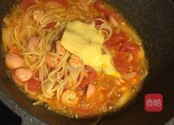 番茄虾仁意大利面的做法图解6