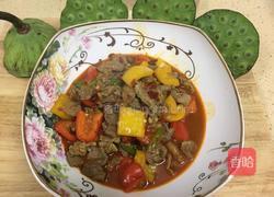 彩椒肉片。的做法图解2