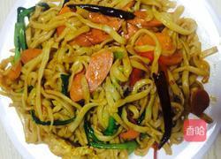 火腿鸡蛋炒面的做法图解4