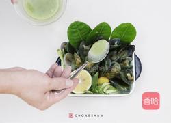 柠檬香茅蒸贻贝的做法图解3