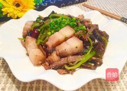 笋干木耳炒五花肉的做法图解11