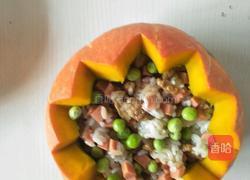 南瓜糯米盅的做法图解4