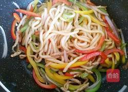 彩椒肉丝炒乌冬的做法图解12