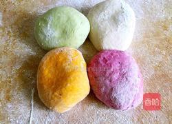 彩色绣球馒头的做法图解4