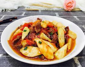 番茄牛肉炒茭白