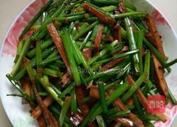 韭菜苗炒茶叶干的做法图解4