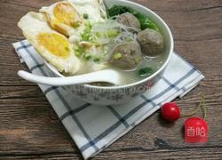 牛肉丸鸡蛋煮米粉的做法图解5