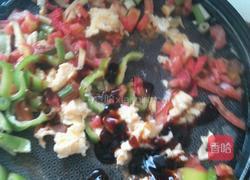 西红柿青椒炒鸡蛋的做法图解8