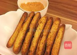 Handmade snacks - peanut flavor crispy strips recipe 1