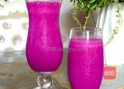 香蕉牛奶火龙果思慕雪的做法图解6