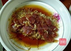金针菇蒸腊肠的做法图解8