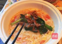 番茄青菜肉丝鸡蛋面的做法图解2