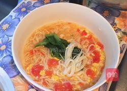 番茄青菜肉丝鸡蛋面的做法图解4