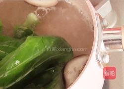 青菜香菇米糊的做法图解2