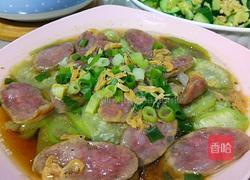 丝瓜蒸香肠的做法图解6