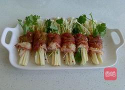 牙签肉金针卷的做法图解5