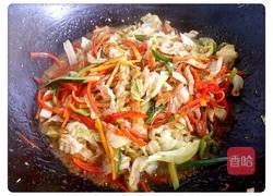包菜肉丝炒面的做法图解8