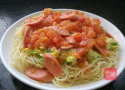 西红杮意面的做法图解3