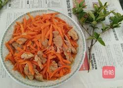 胡萝卜丝炒肉的做法图解6