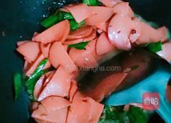 青椒炒火腿的做法图解3