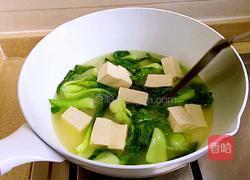 青岛#油菜菌菇豆腐汤#年夜饭#的做法图解5