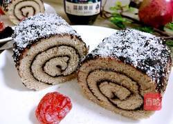 蓝莓酱椰蓉蛋糕卷的做法图解2