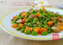 毛豆炒胡萝卜粒的做法图解12